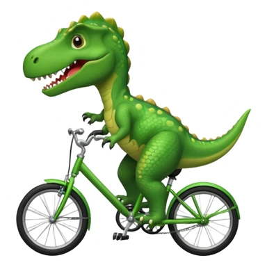 dinasour riding a bike sticker