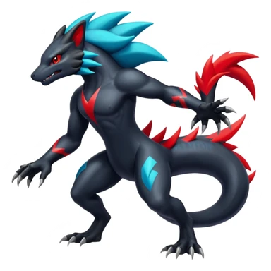  Shiny Zoroark-Salandit-Zekrom-fusion sticker
