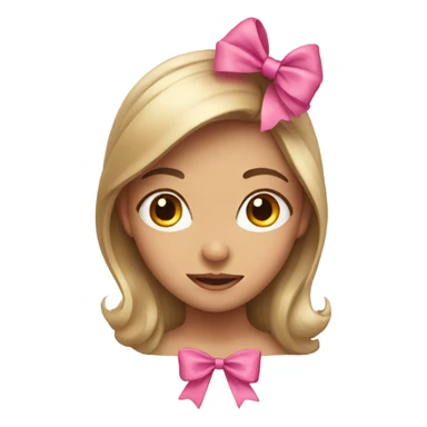 Girl with pink bow sticker