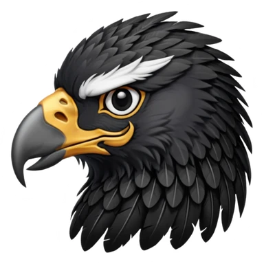 Black eagle head straight towards me sticker