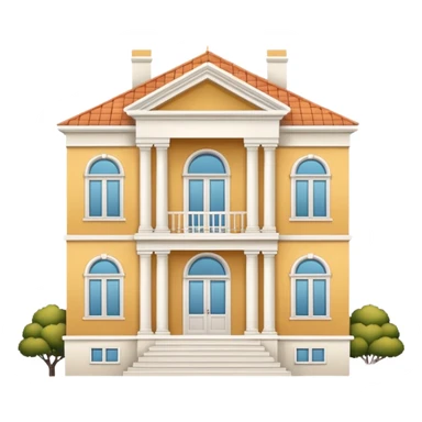 white 3 floor modern luxurious villa sticker