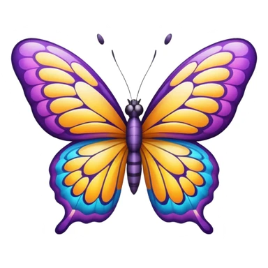 butterfly smiling sticker