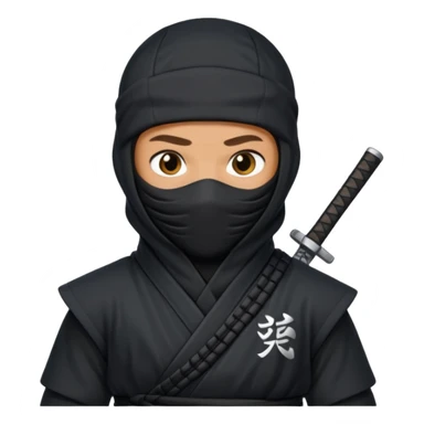 Ninja with MB written on it sticker