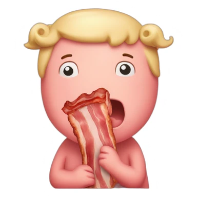 Peppapig eat bacon sticker