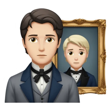 Dorian Gray looks at his portrait sticker