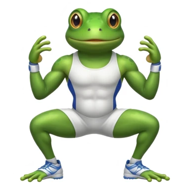frog with white athlete sticker