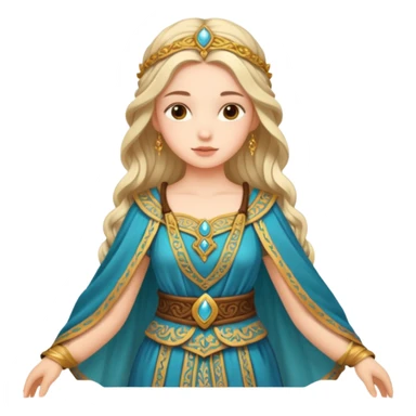 Girl in ancient costume sticker