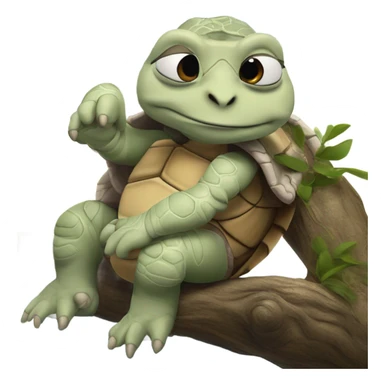 Master Oogway from Kung Fu Panda meditates on a branch sticker