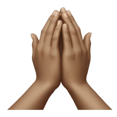 woven hands in prayer with a halo around sticker