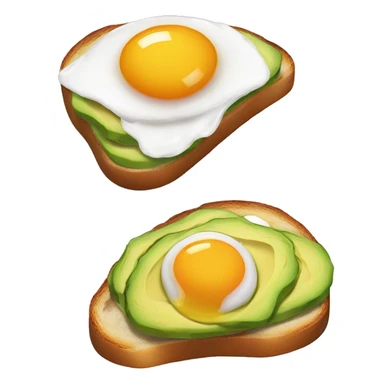 Fried egg on an Avocado Toast  sticker