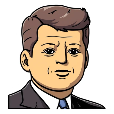 John F. Kennedy presidential portrait sticker