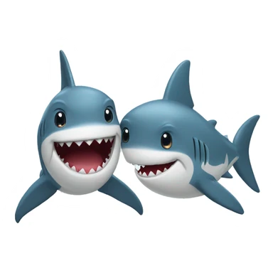 Two sharks in love sticker