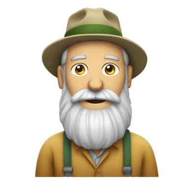 oldschool cannabis farmer with long grey beard sticker