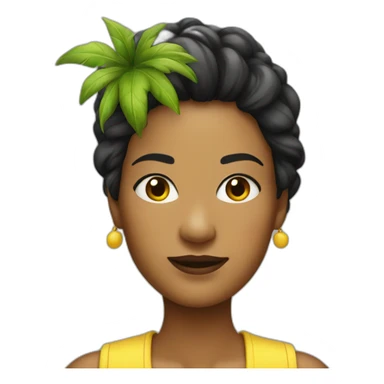 Woman in a pinaple suit sticker