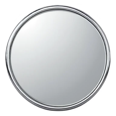 small round compact mirror sticker
