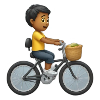 Bébé sur vélo sticker