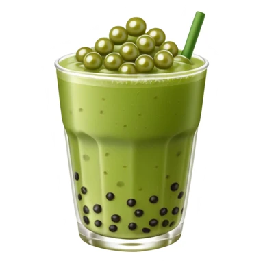 Creamy, slightly bitter matcha with a hint of sweetness, paired with soft, chewy tapioca pearls—refreshing and satisfying! sticker