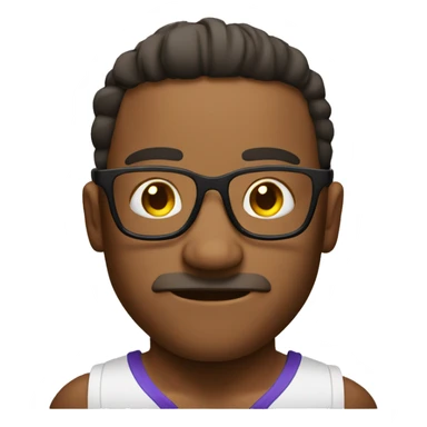 weightlifting slightly tanned with glasses sticker