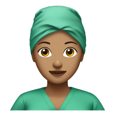 woman performing surgery green scrubs  sticker