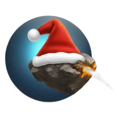Meteorite hitting santa sticker