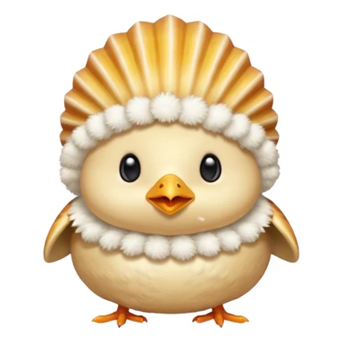 calimero. um pinto com uma casca na cabeça sticker