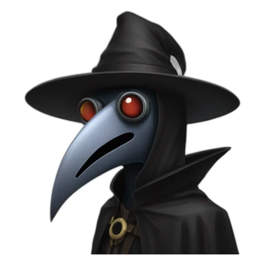 dark elf plague doctor sticker
