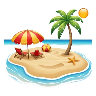 Beach emoji sticker