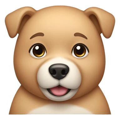 chubby bear dog with a belly sticker