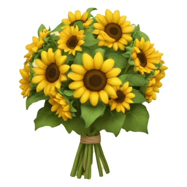 sunflower bouquet ￼ sticker