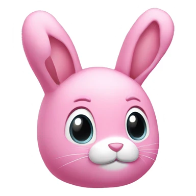 pink bunny stuffed animal  sticker