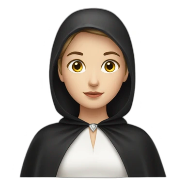 White-girl—face-black-cape-costume sticker
