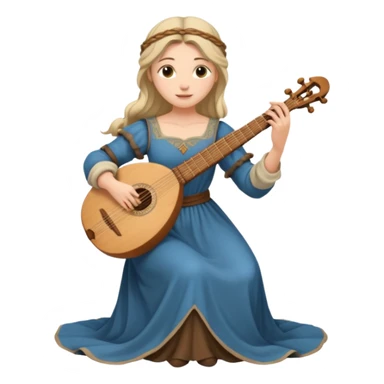medieval bard woman sticker