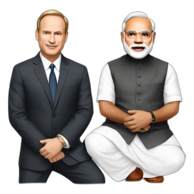 Modi ji with meloni sticker