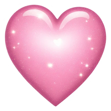 light pink love heart with sparkles  sticker