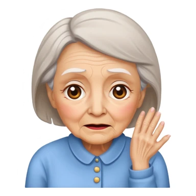 old lady embarrassed sticker