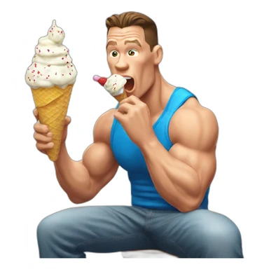 John cena eating ice cream sticker