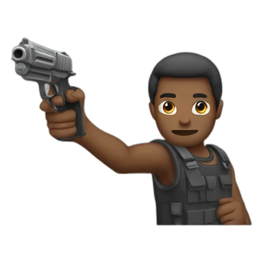 Make guns with your hands sticker