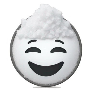 smiling emoji with a pile of salt sticker