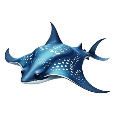 A manta ray glides like a flying carpet through the ocean, graceful and calm in every move sticker