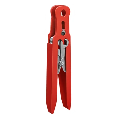 Realistic red clothespin sticker