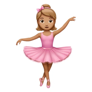 Emoji of pink dress cutie patutie twirling ballerina  sticker