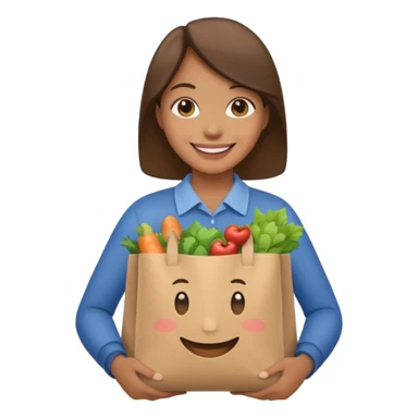 holding a grocery shopping sticker