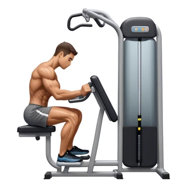 side-view triceps-machine exercise sticker