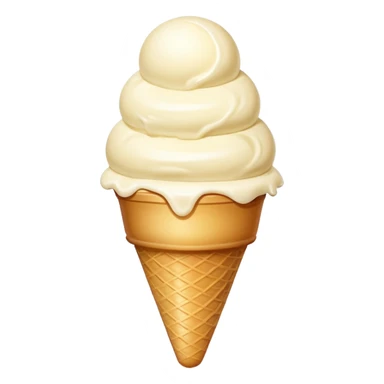 A single scoop of ice cream, smooth and creamy texture, glossy and soft, realistic, high detail, simple and cute design, isolated on white background, centered composition
 sticker