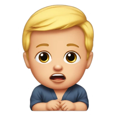 baby trump crying sticker
