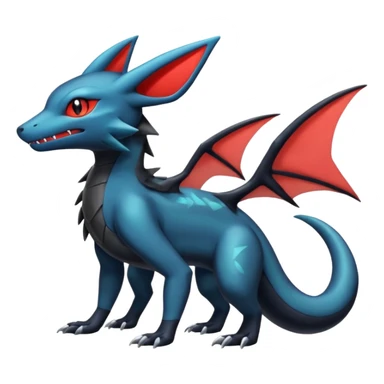 Shiny Salandit-Umbreon-Salamence-Nargacuga-Noivern-Noibat-Hybrid (Full body) sticker
