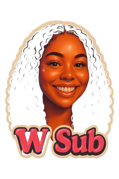 Smiling
add the words W Sub in pink sticker