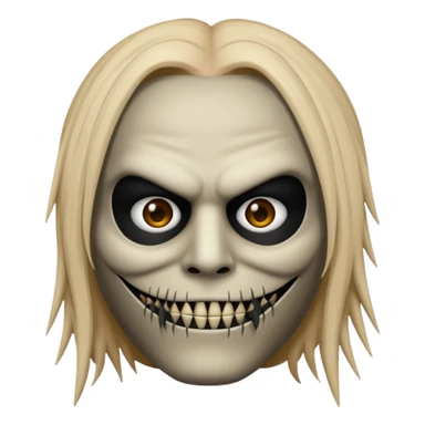 Um emoji gotico com a máscara de espinhos fo integrante do slipknot joey jordison sticker