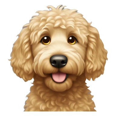 Golden doodle winking eye sticker