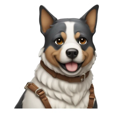 tiburon mesclado con un perro sticker